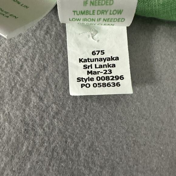 Lilly Pulitzer Briette Button Down Top Seacoast Linen Gecko Green Women’s XL - Picture 11 of 13